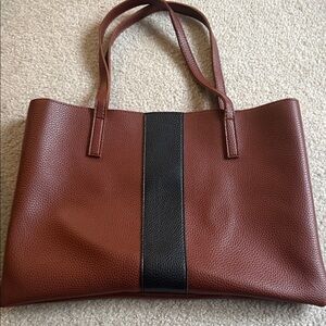 Vince Camuto Brown and Black Tote Bag